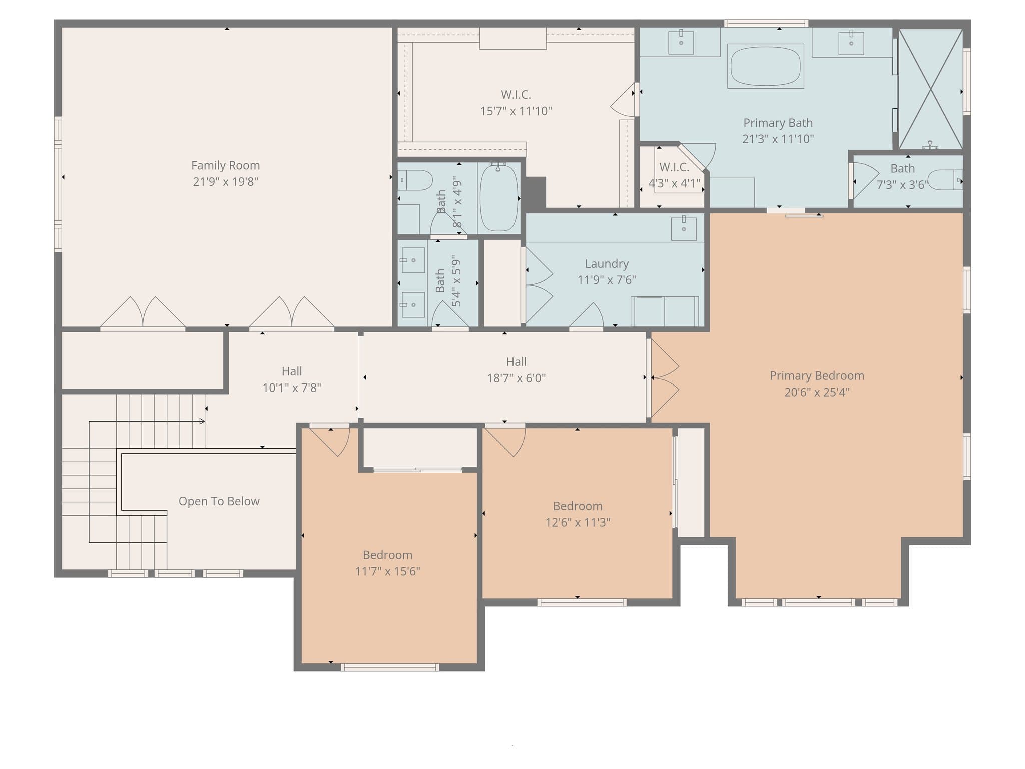 Upper floor plan