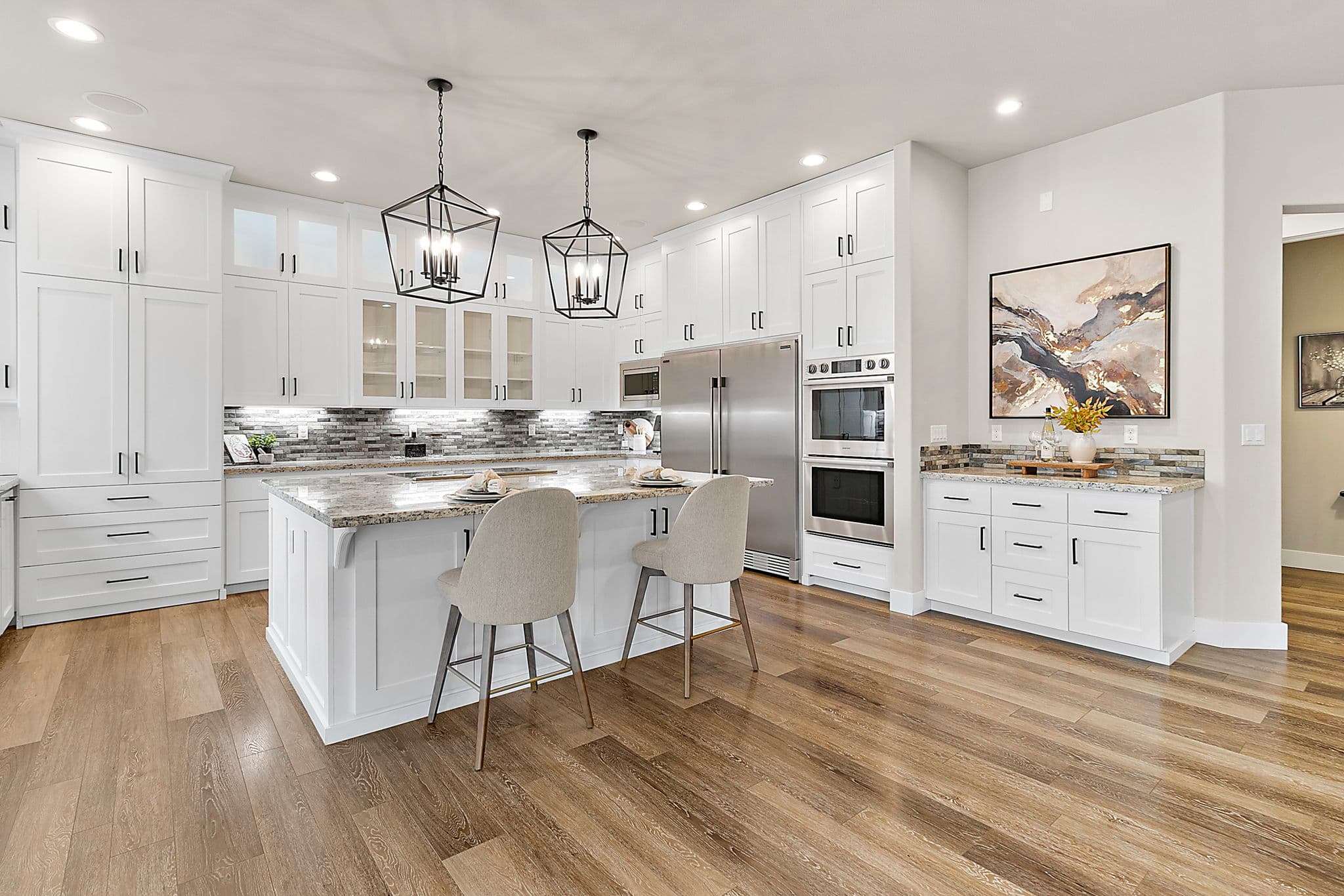 Kitchen with floor-to-ceiling cabinetry