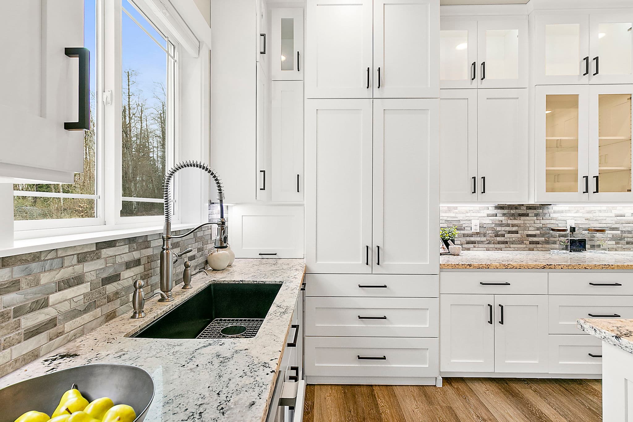 Interior view showcasing custom cabinetry and luxury finishes