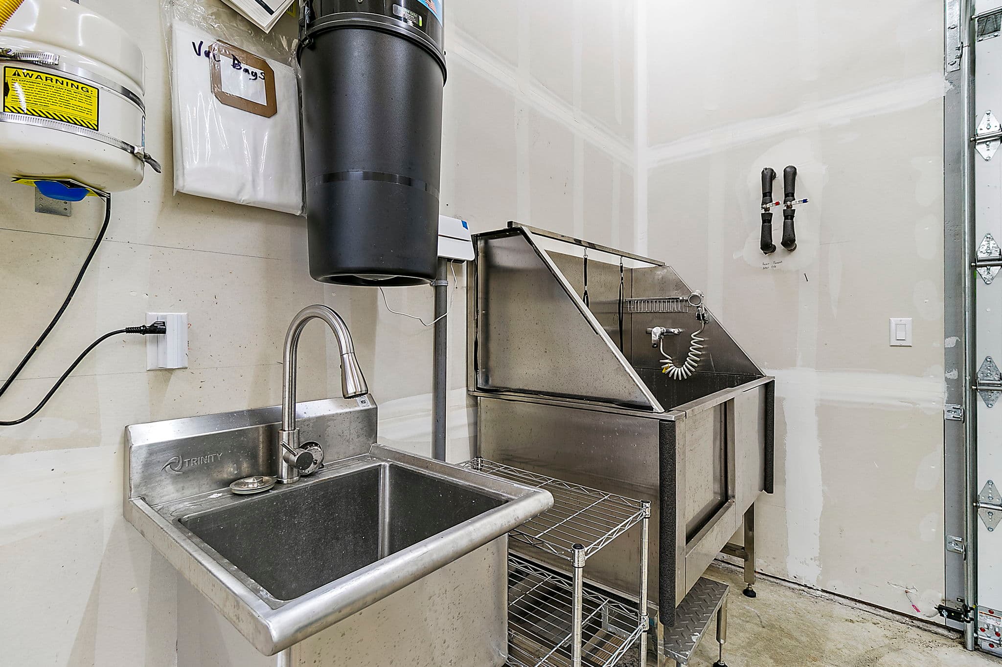 Commercial-style dog wash station